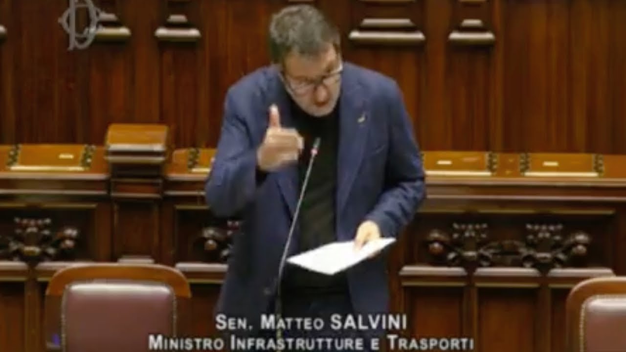SALVINI RISPONDE AL QUESTION TIME SUL PONTE SULLO STRETTO