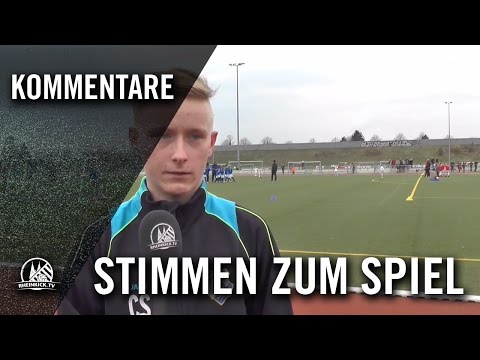Die Stimmen zum Spiel (SC Rondorf - TuS Ehrenfeld, U17 B-Junioren, Kreisleistungsklasse, Kreis Köln)