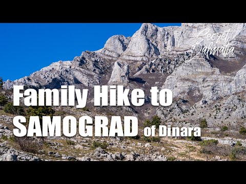 Family Hike in Croatia to Samograd rock of Dinara Mountain
