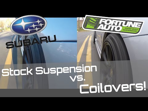 COILOVERS vs STOCK - SIDE BY SIDE COMPARISON - Fortune Auto 500 Review - Subaru WRX