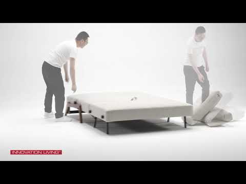 Cubed Sofa Bed w/ Wood Legs from Innovation Living - Operating Video