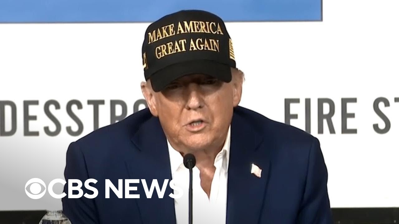 Trump speaks after touring wildfire damage in Los Angeles