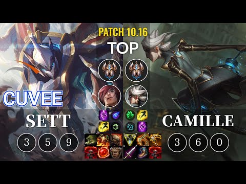 HLE CuVee Sett vs Camille Top - KR Patch 10.16