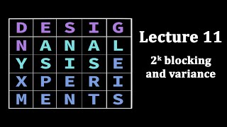 Download the video "Design of Experiments, Lecture 11: 2^k Blocking and Variance"