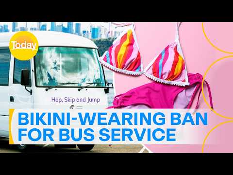 Bikini-wearing and shirtless commuters banned from bus service | Today Show Australia