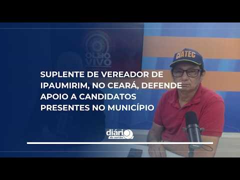 Suplente de vereador de Ipaumirim, no Ceará, defende apoio a candidatos presentes no município