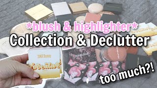 Makeup Collection & Declutter: Blush + Highlight Edition 💕✨