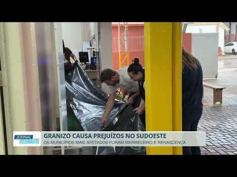 Granizo deixa estragos em Marmeleiro e Renascença