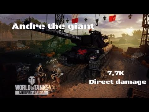 Andre the giant in Estepas: 7,7K direct damage :Wot console - World of Tanks