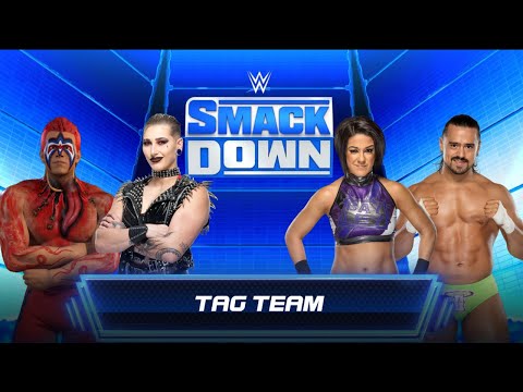 FREDDO AND RHEA RIPLEY VS BAYLEY AND ANGEL GARZA!!