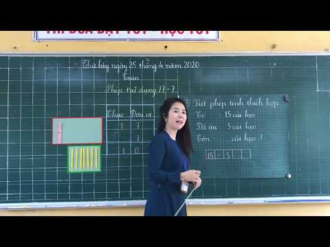 Môn Toán lớp 1, bài Phép trừ dạng 17 - 7 (GV Võ Thị Bích, Trường TH C Phú Mỹ)