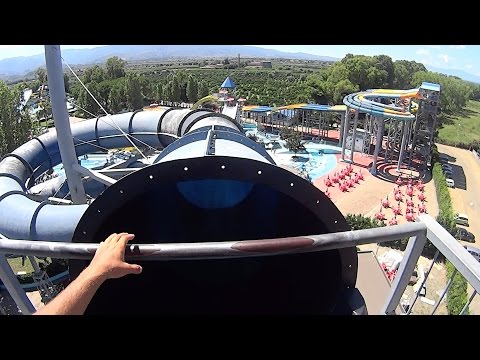 Black Polifemo Water Slide at Odissea 2000