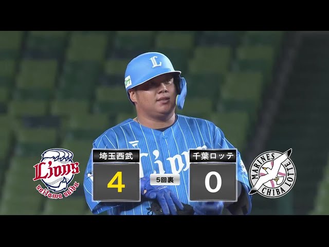 【ファーム】フェンス直撃!! ライオンズ・渡部健人 タイムリー2ベースヒットを放つ!! 2023年8月3日 埼玉西武ライオンズ 対 千葉ロッテマリーンズ