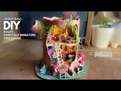 Building ROLIFE Fairytale Tree House ASMR 🍄 Cottagecore Miniature | Cozy Forest Home | No Talking