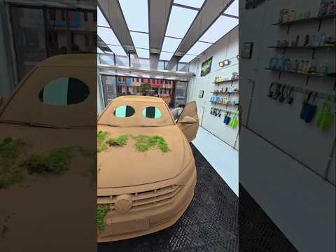 تحدي تنظيف سيارة رونالدو المتسخة… هل سينجح؟😍😭 !! #shorts