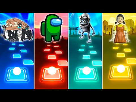 Coffin Dance vs Among Us vs Crazy Frog Axel F vs Squid Game - Tiles Hop EDM Rush