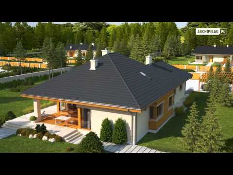 Projekty domów ARCHIPELAG: Margaret II G2 - Projekt domu z poddaszem do adaptacji
