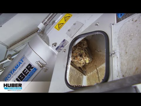 Video: HUBER Rotary Drum Fine Screen ROTAMAT® Ro2 for municipal inlet screening