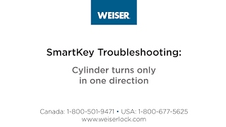 SmartKey Troubleshooting: Cylinder turns only in one direction