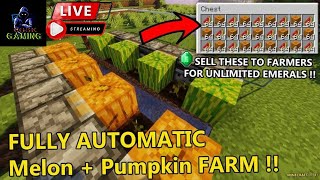 🔴 Live Melon And Pumpkin Farm 1.17 Update | MCPE Hindi  | #CGSK | #Crazygamerlive |