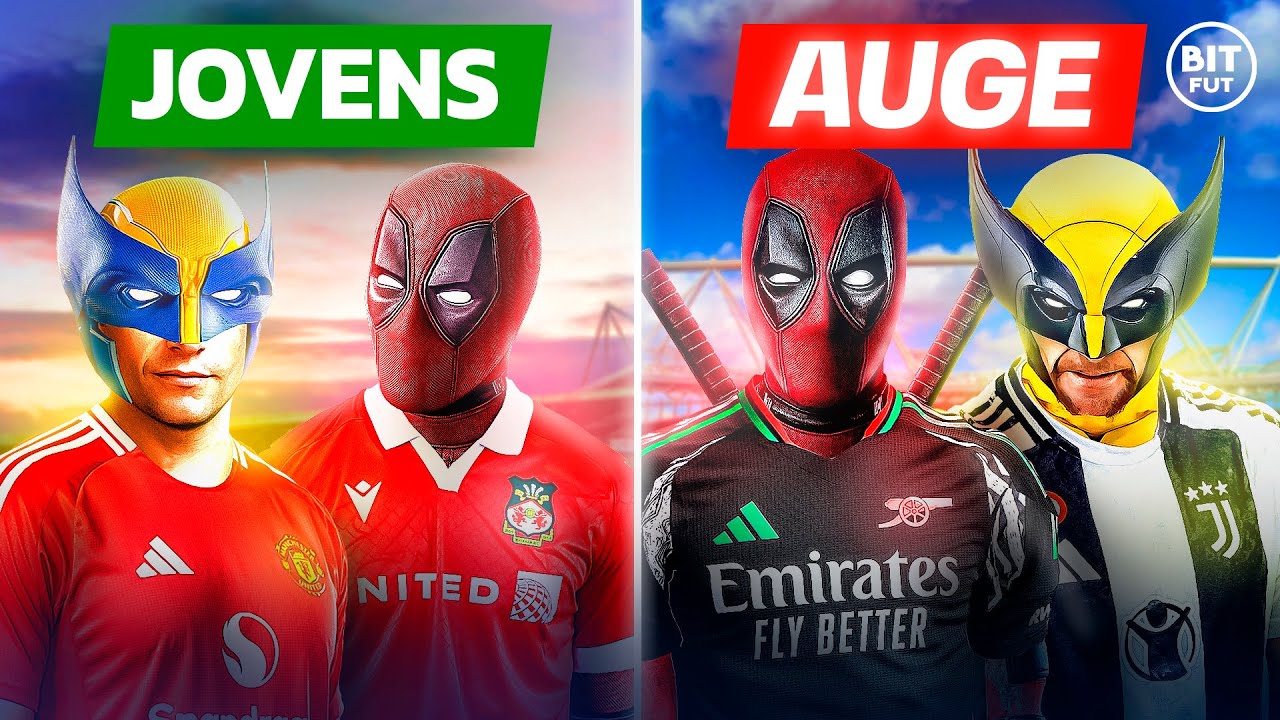 E se Deadpool e Wolverine fossem JOGADORES? Simulei a carreira deles 🔴🟡