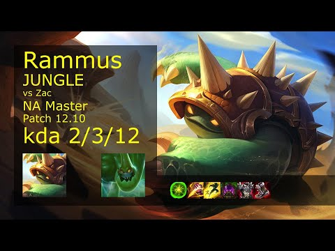 Rank 1 NA Rammus Jungle: Rammus vs Zac