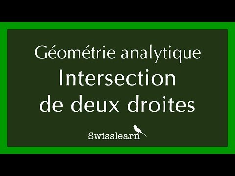 comment trouver intersection de deux droites