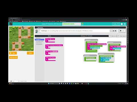 Code.org Express Course 2022 Functions with Harvester Lesson 21 Upload Student