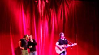 Phil Nichol, Ed Byrne and Craig Campbell sing at Glastonbury 2009