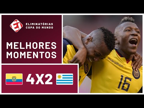 Gols e lances de Equador x Uruguai