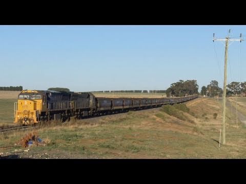 Victorian broad gauge grain train scenes near Geelong - PoathTV Australian Railways