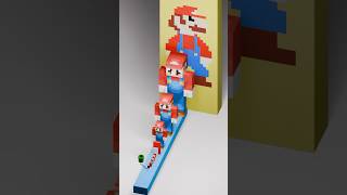 マリオのドミノ　最後に驚きの仕掛けが発動します