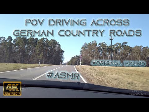 4K Driving across german country roads (Eifel) - POV - ASMR - Original Sound