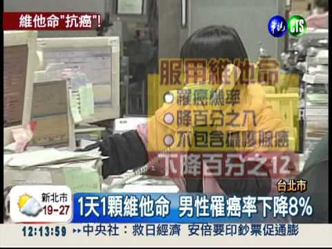 1天1顆維他命 男性罹癌率降8%