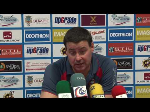 Igor Gordobil tras Olímpic 1 - SD Leioa 1 (Play out Segunda B)