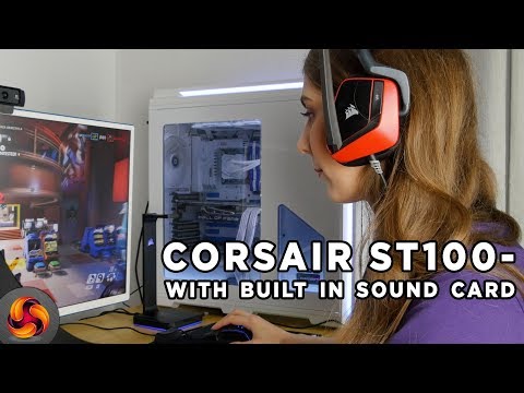 Ausinių stovas Corsair ST100 RGB Premium su 7.1 Erviniu Garsu video