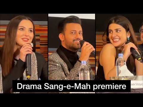 Hania Aamir, Atif Aslam & Kubra Khan at drama Sang-e-Mah premiere in Karachi