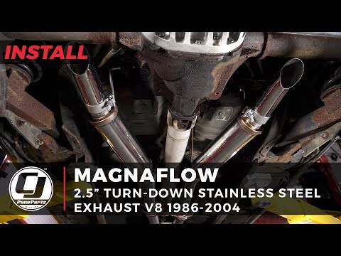 1986-2004 Mustang Install: Pair of MagnaFlow 2.5\" Stainless Steel Turn-Downs