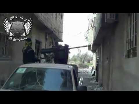 استهداف مواقع قوات النظام تجهيزاً لاقتحامها من قبل كتيبة شهداء الغوطة في بلدة عربين في ريف دمشق ضمن معركة "ربيع المجاهدين"