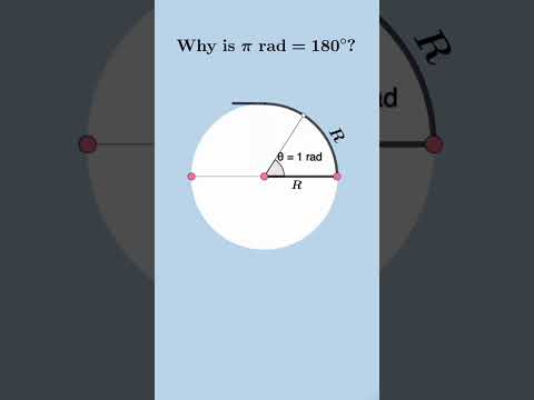 Why Is Pi radian=180° Geometrically for genius🤗 #maths #genius #mathematics #geometry