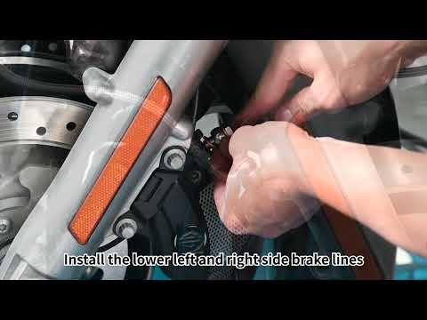Mofun | for Harley FLH Non-ABS Brake Lines | Installation Instructions