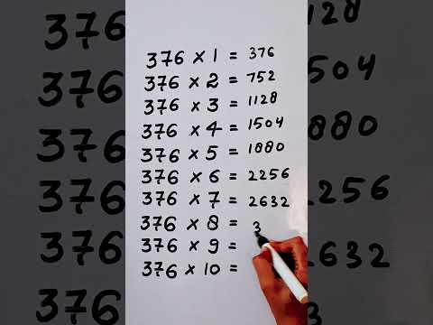 write the Table of 376 in 17 second only..#maths #mathshack #mathstricks ‎@study_care0 