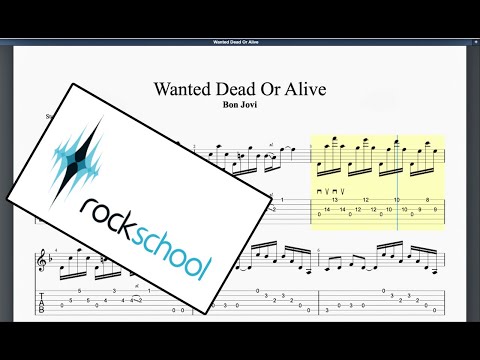 Wanted Dead Or Alive (2019 Syllabus) Rockschool Grade 5 Acoustic Guitar