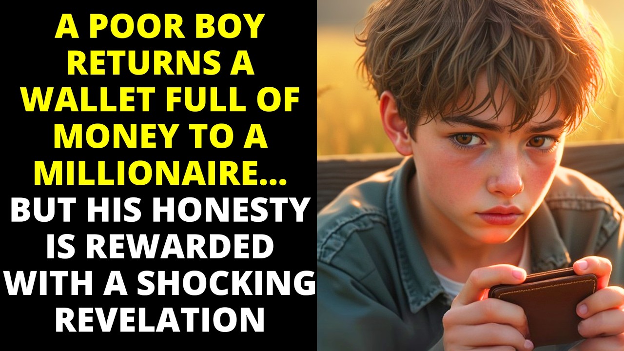 A POOR BOY RETURNS A MILLIONAIRE'S LOST WALLET… BUT RECEIVES A REVELATION THAT LEAVES HIM STUNNED.