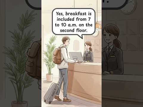 🛎️ Hotel Check-In – Easy English Conversation for Beginners #englishforbeginners #englishlearning