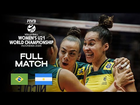 Brazil vs. Argentina - Quarter Final 1 | Women's U21 World Champs 2025 - Full Match