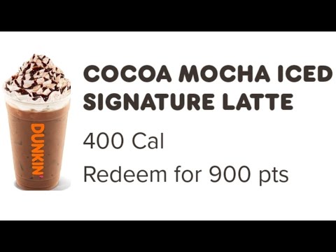 Dunkin Donuts Cocoa Mocha Iced Signature Latte!