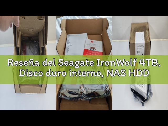 Vídeo relacionado con Seagate IronWolf 4TB, Disco duro interno, NAS HDD, CMR, 3.5 Pulgadas, SATA 6 GB/s, caché de 256 MB para almacenamiento conectado a red RAID, Paquete Abre-fácil, Rescue Services (ST4000VNZ06)