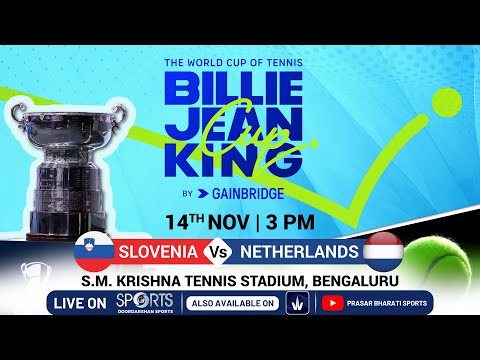 LIVE - Slovenia vs Netherlands | Billie Jean King Cup 2025 play-offs | Doordarshan Sports