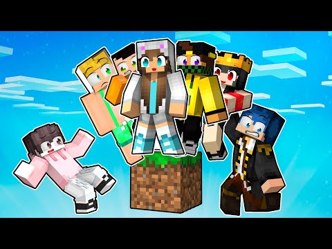 MINECRAFT MA GIOCHIAMO BLOCCATI IN SOLO 1 BLOCCO CON 10 YOUTUBER!